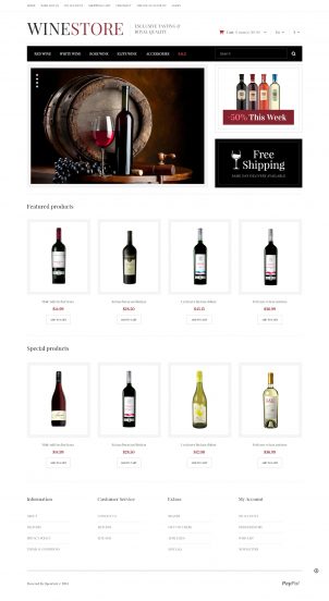 Noble Wines OpenCart Template