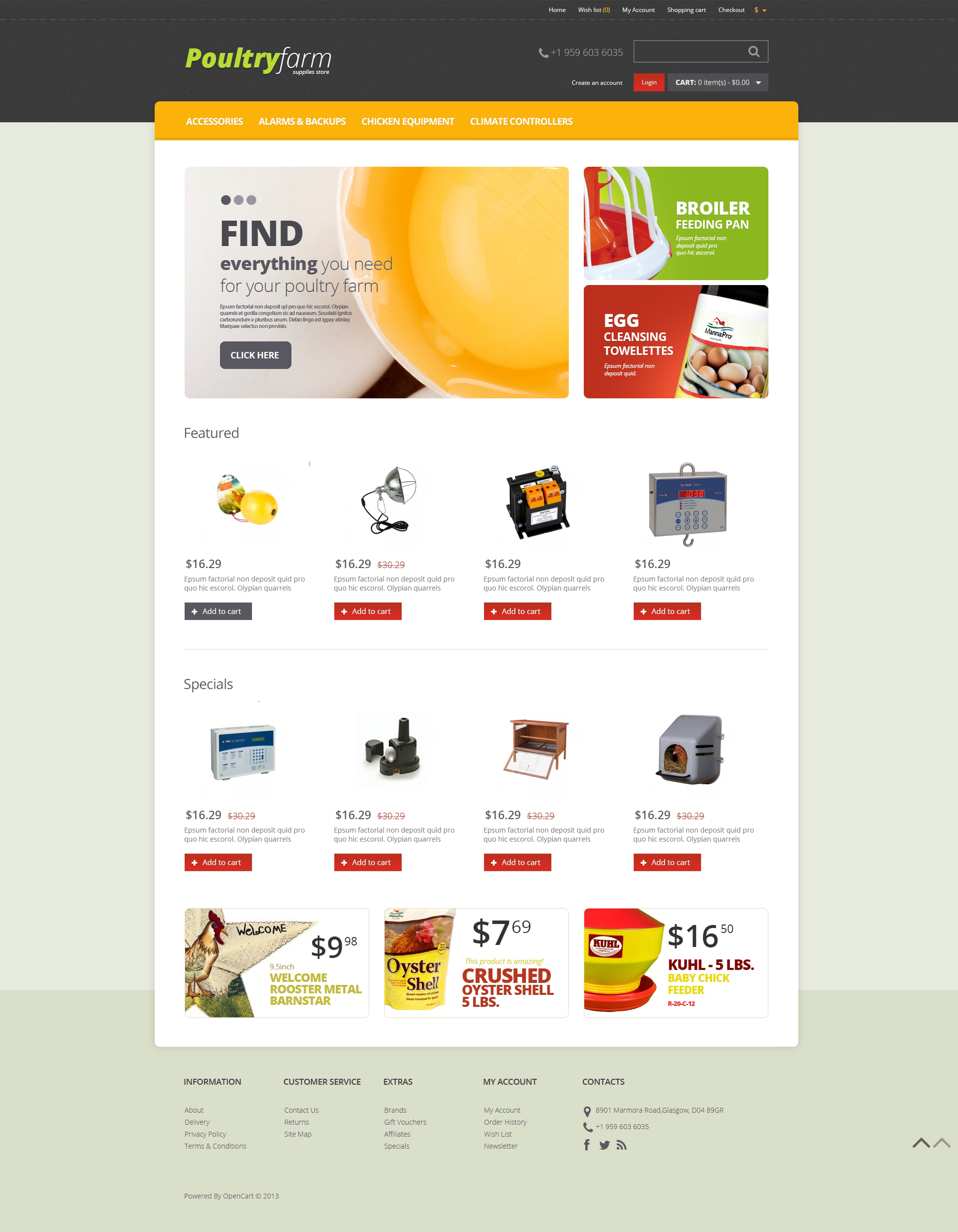 Farm Supplies Store OpenCart Template