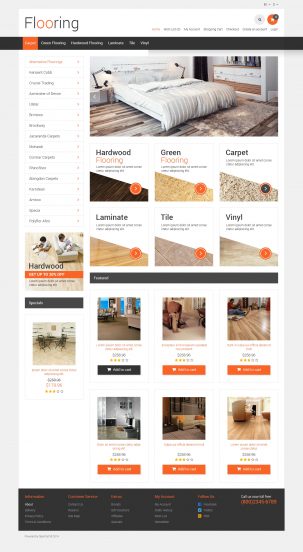 Flooring Template Responsive OpenCart Template