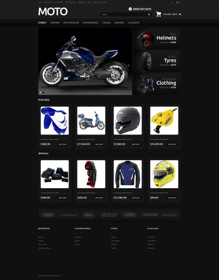 Bike Shop Template Responsive OpenCart Template