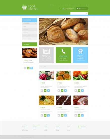 Grocery Store Template Responsive OpenCart Template