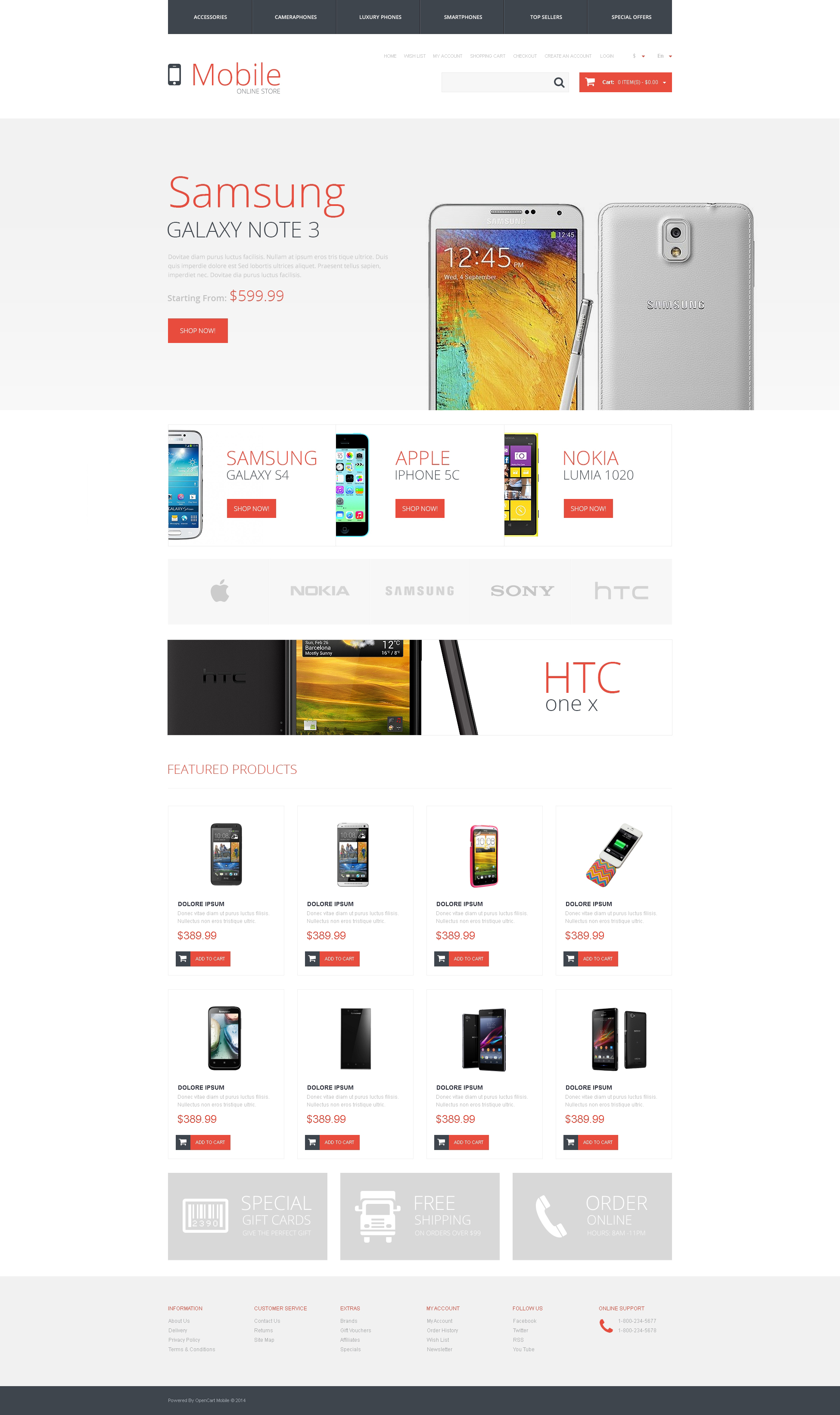 Mobile Store Template Responsive OpenCart Template