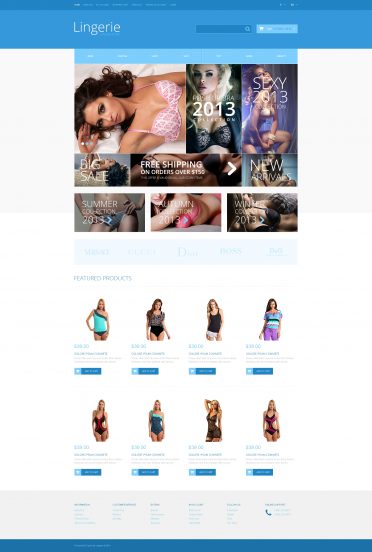 Lingerie Template Responsive OpenCart Template