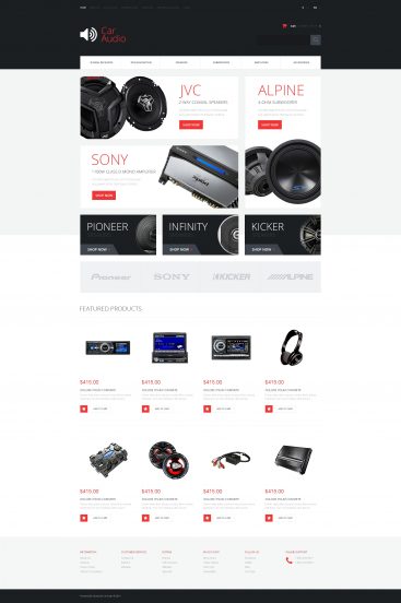 Car Audio Template Responsive OpenCart Template