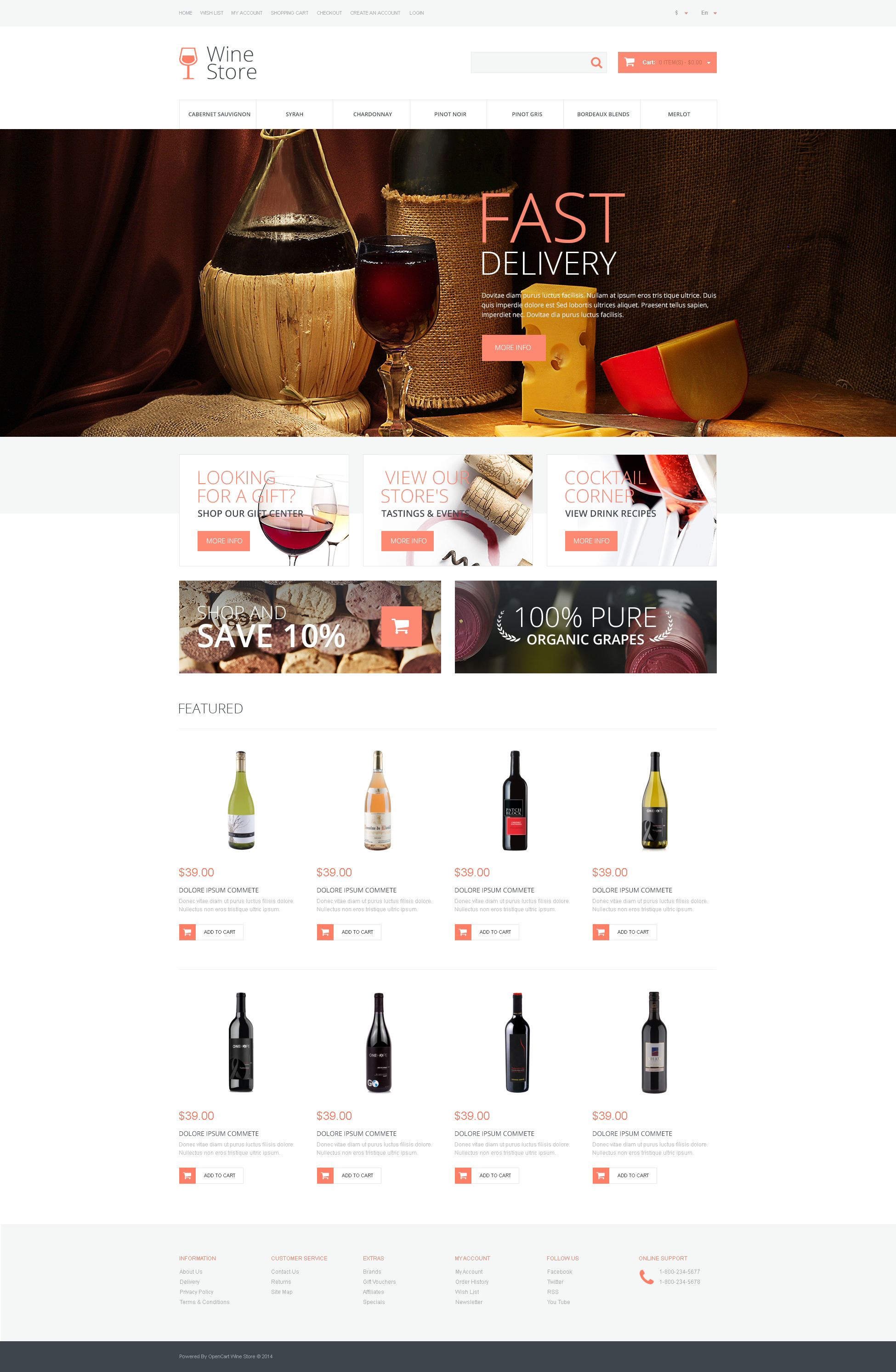 Wine Template Responsive OpenCart Template