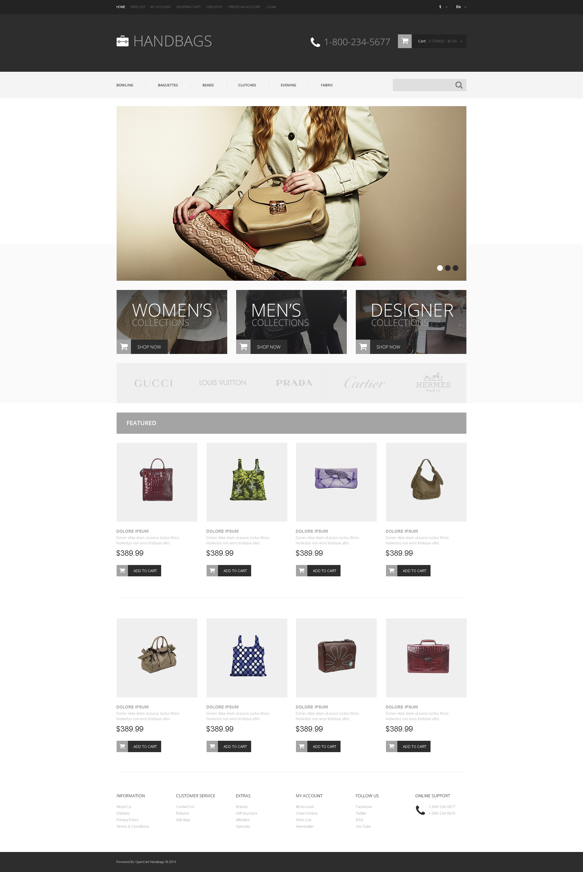 Handbag Template Responsive OpenCart Template