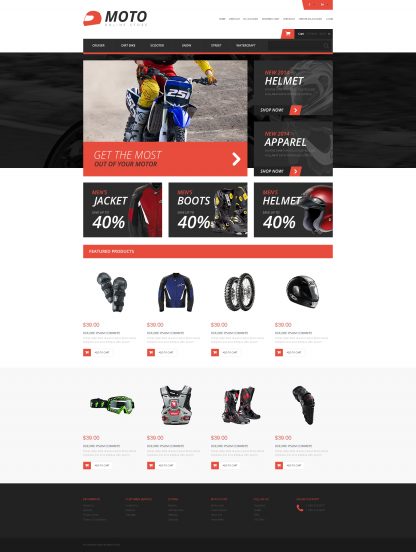 Motor Sports Template Responsive OpenCart Template