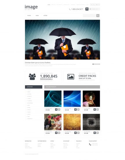 Stock Photo Responsive OpenCart Template