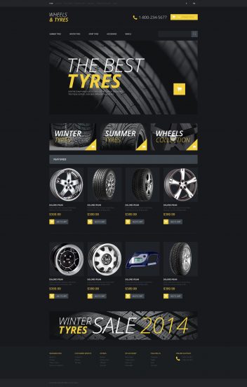 Wheels & Tires Template Responsive OpenCart Template