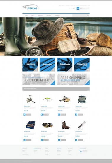 Fishing Template Responsive OpenCart Template