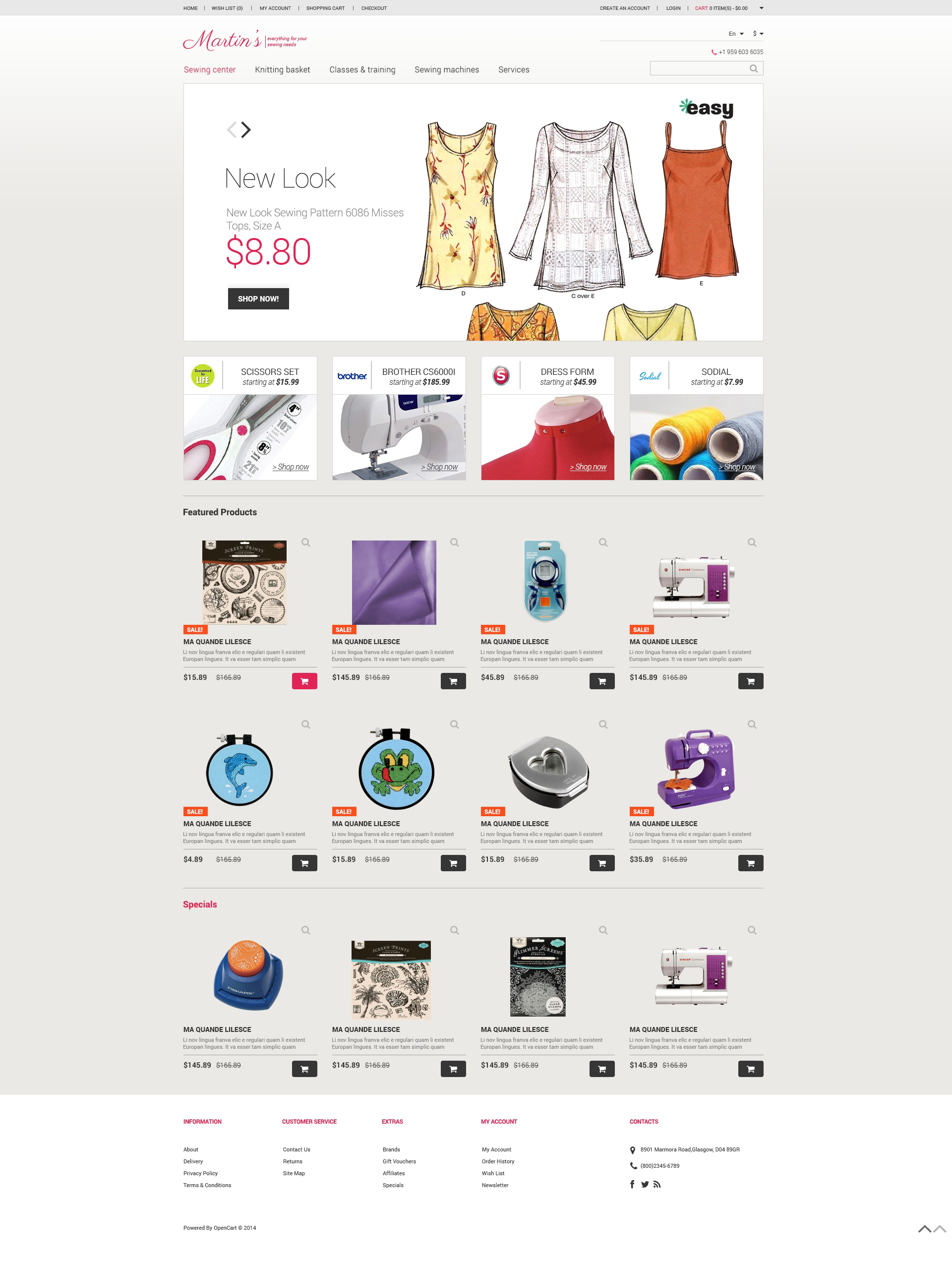 Crafts Template Responsive OpenCart Template