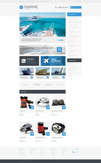 Yachting Template Responsive OpenCart Template