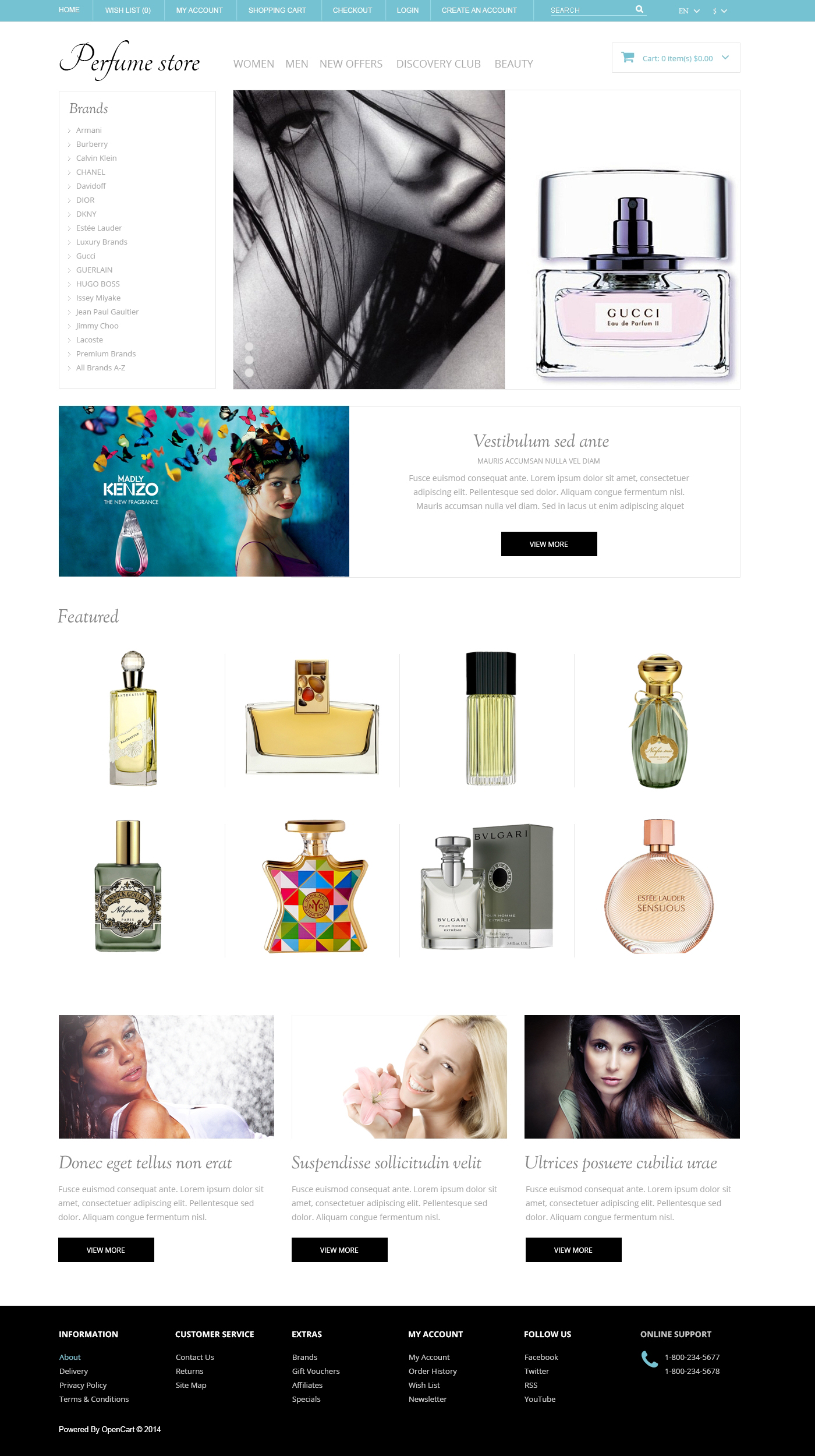 Perfume Store OpenCart Template