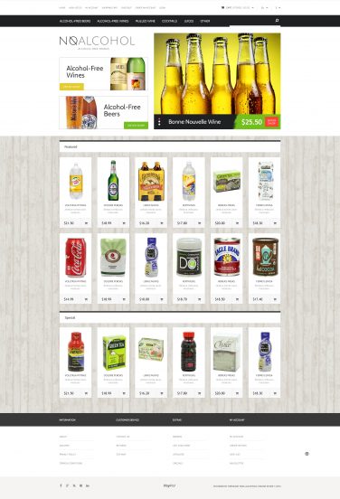 Food & Drink Template Responsive OpenCart Template