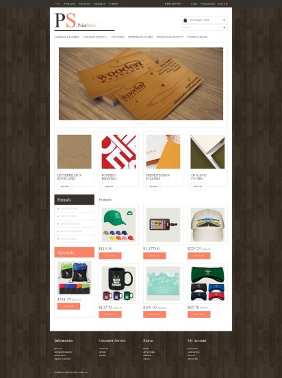 Print Shop Template Responsive OpenCart Template