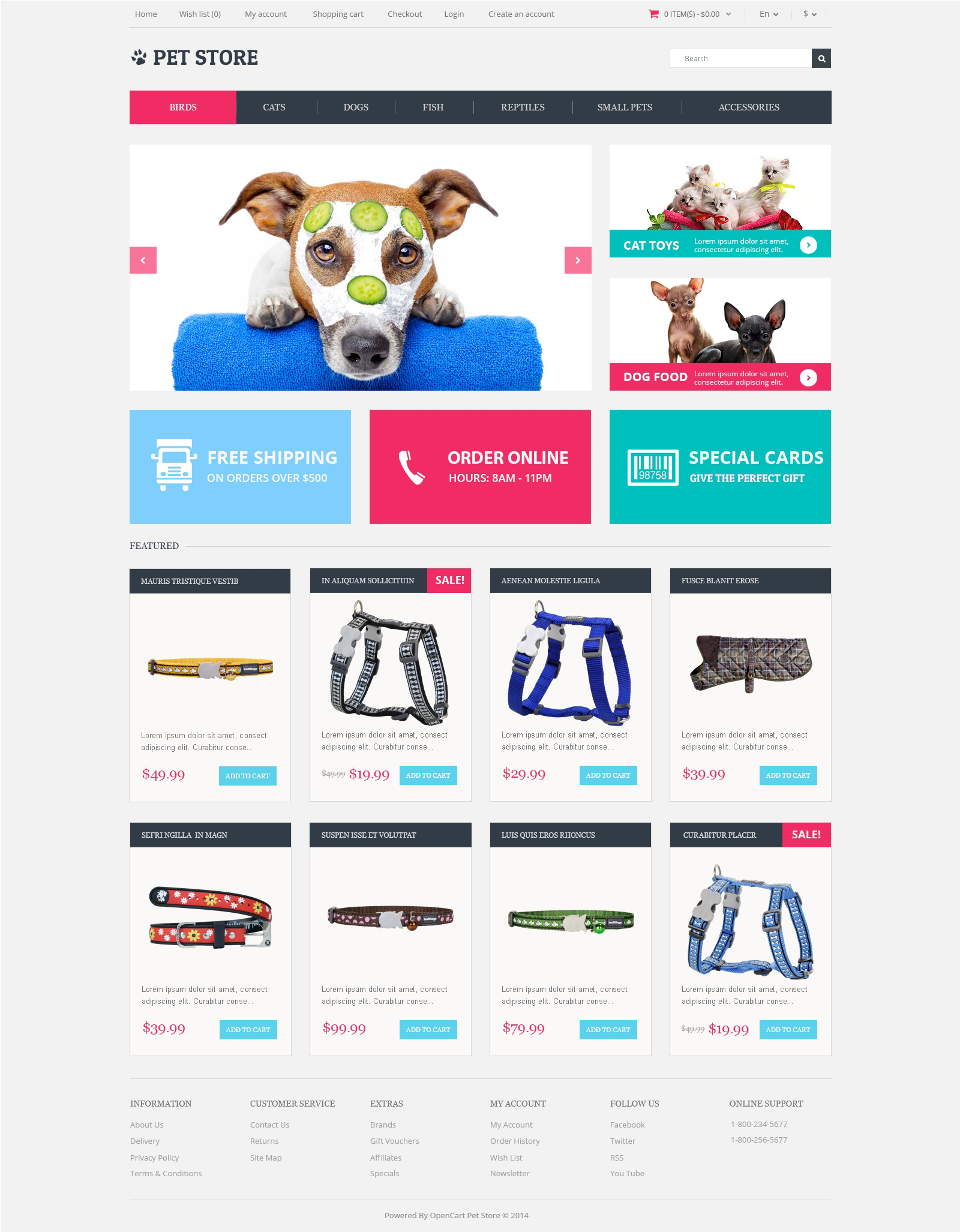 Animals  Pets OpenCart Template