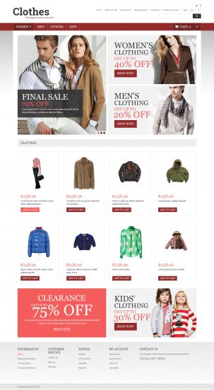 Clothes Store OpenCart Template