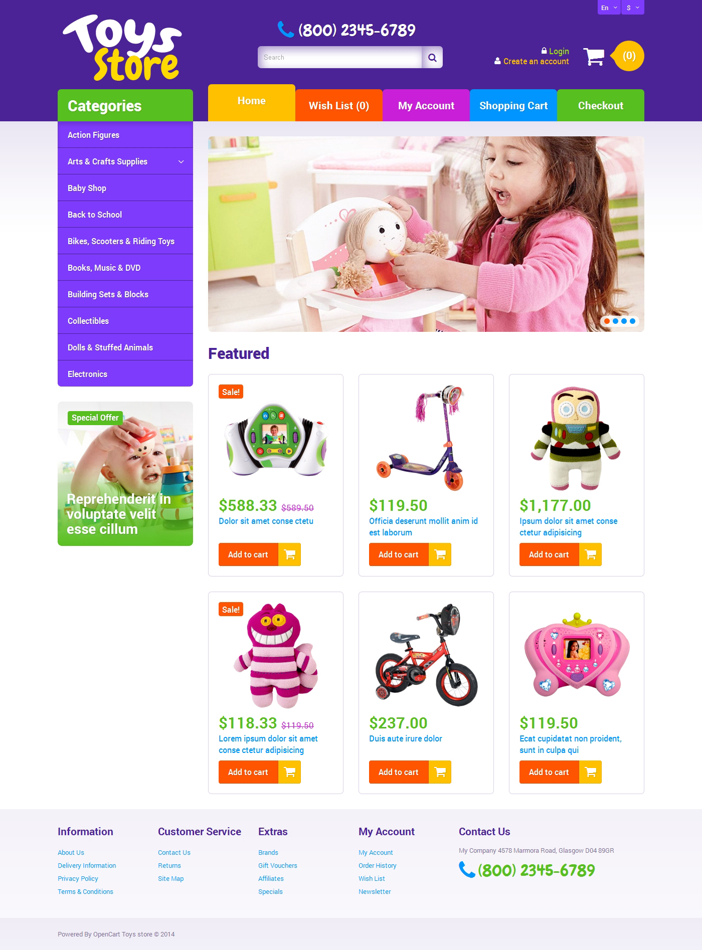 Toys Store OpenCart Template