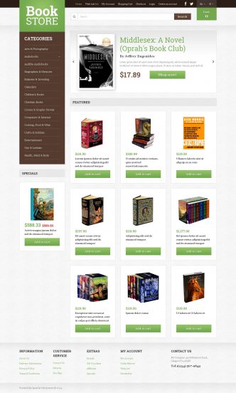 Book Shop OpenCart Template