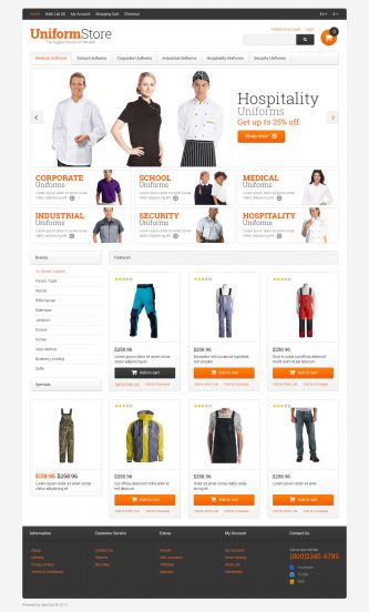 Uniform Store Responsive OpenCart Template