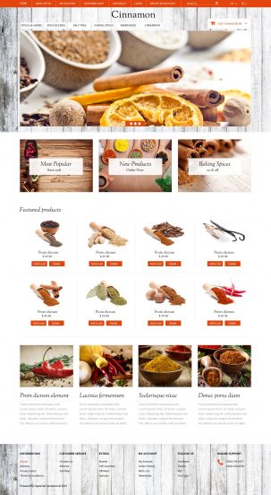 Spice Shop Template Responsive OpenCart Template