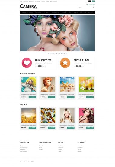 Photo Bank OpenCart Template