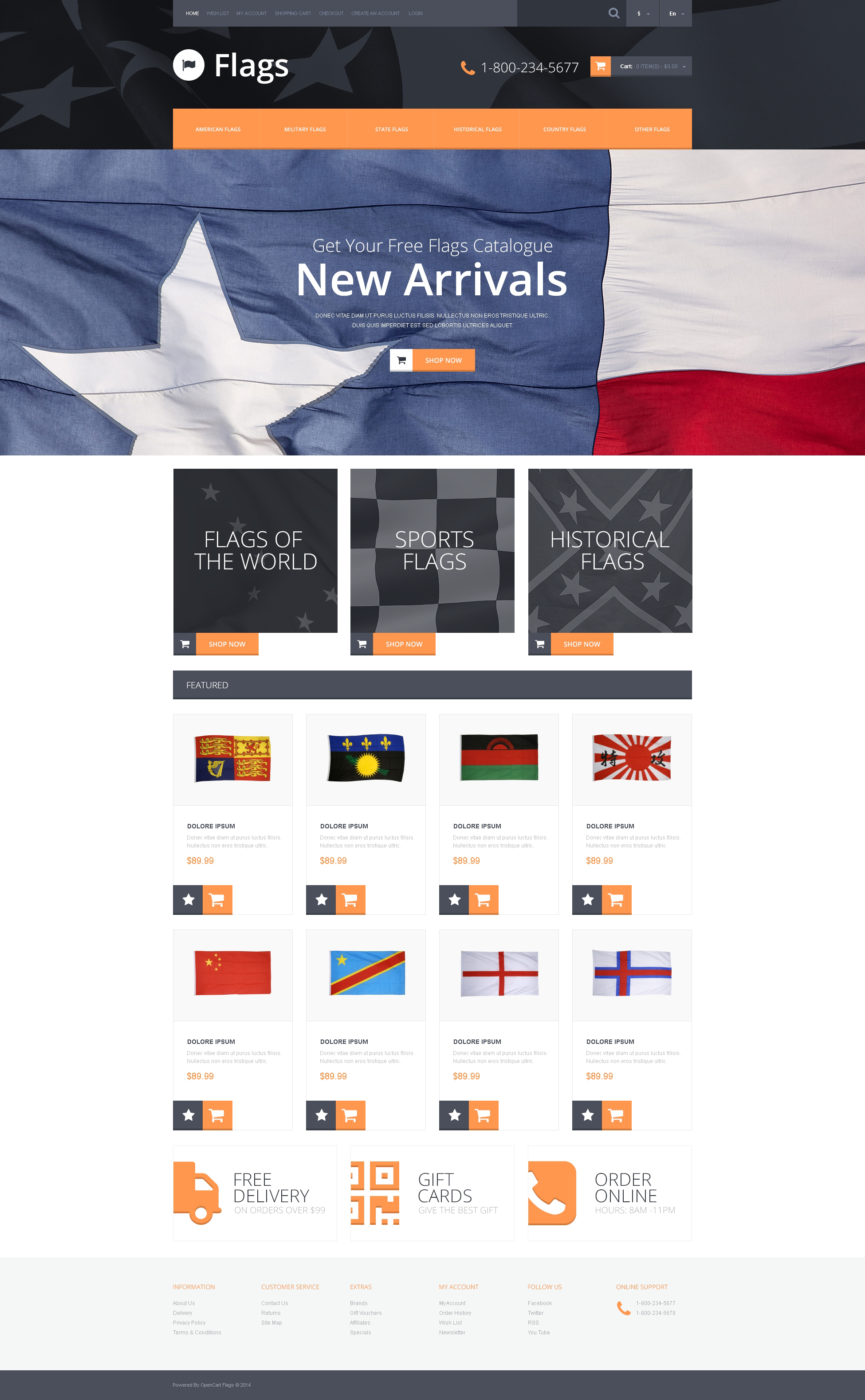 Flag Shop OpenCart Template