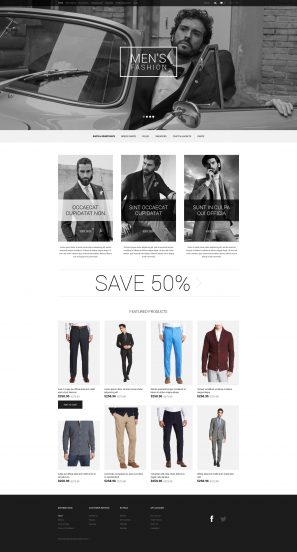 Elegance of Men's Style OpenCart Template