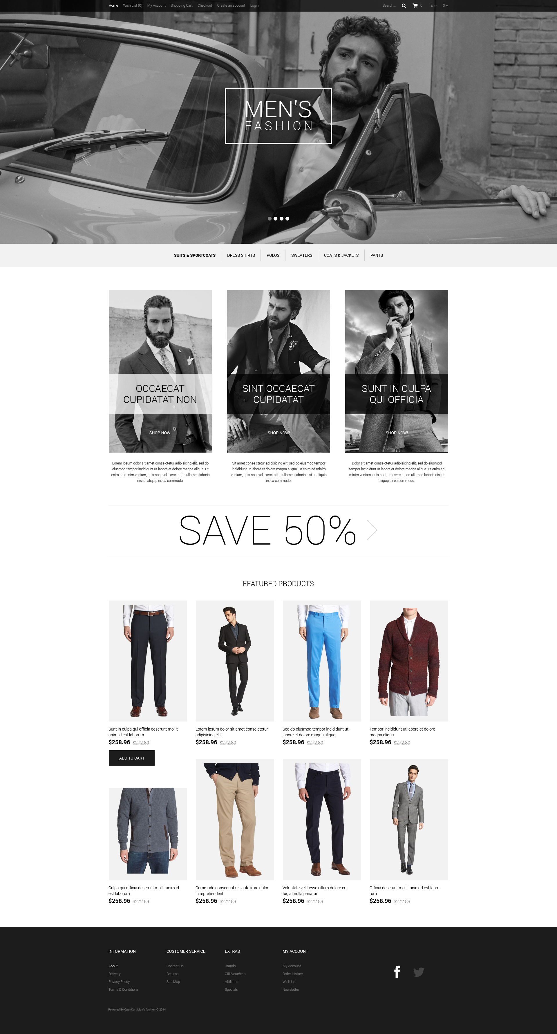 Elegance of Men’s Style OpenCart Template