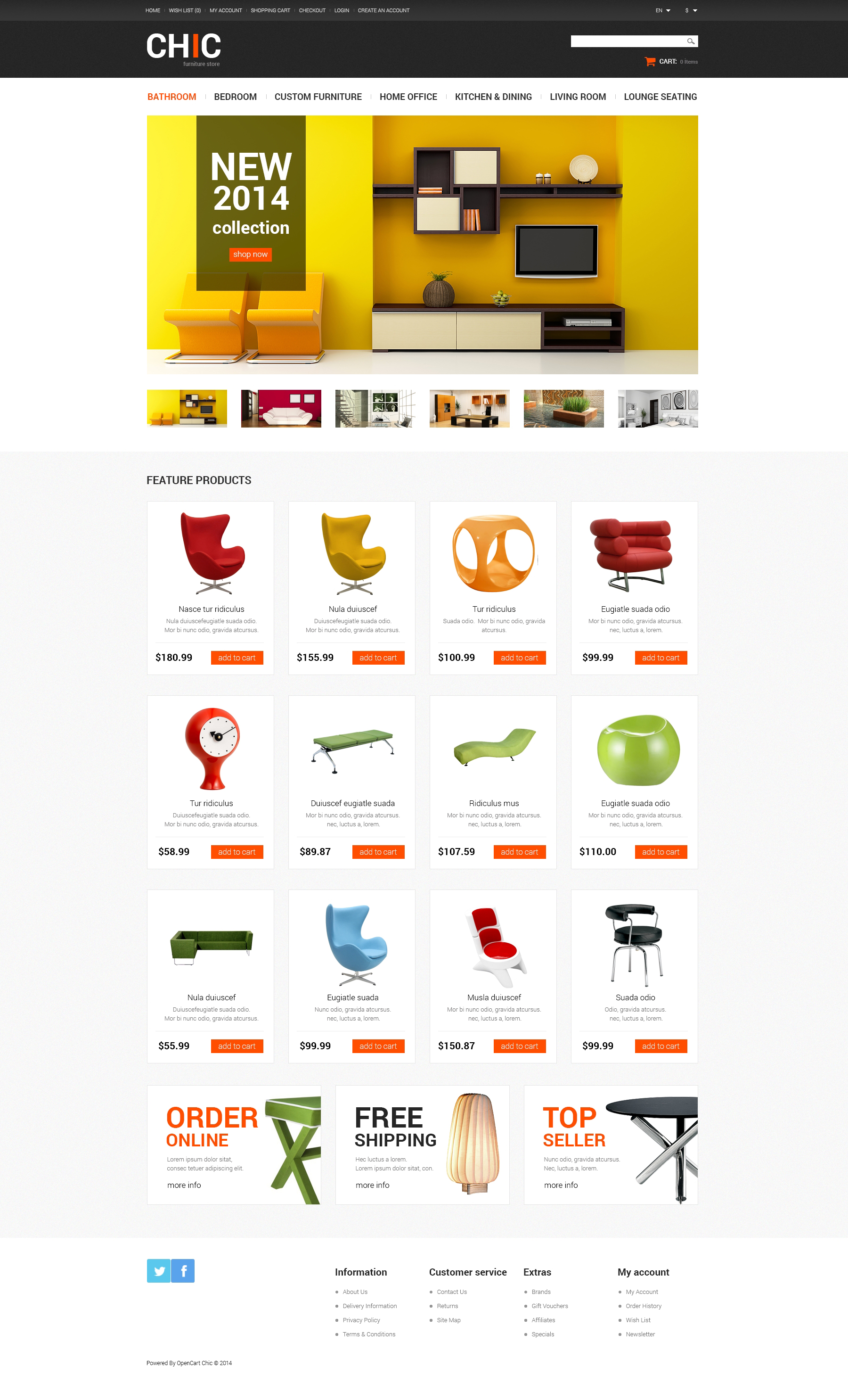 Furniture Store OpenCart Template