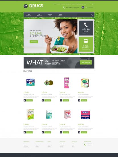 Drug Store Template Responsive OpenCart Template