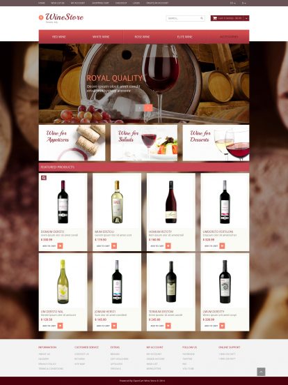 Food & Drink Template OpenCart Template