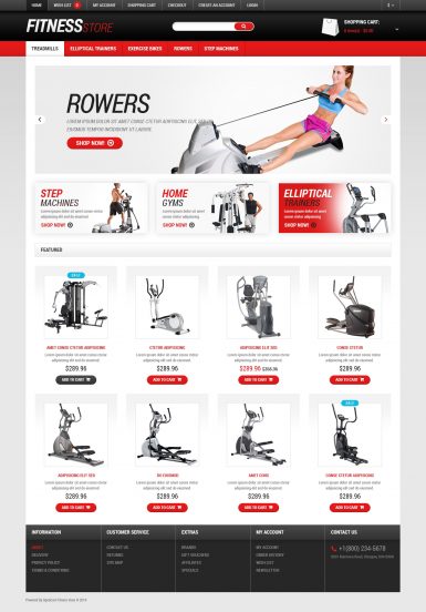 Fitness Template Responsive OpenCart Template