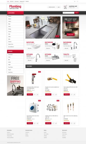 Plumbing Template Responsive OpenCart Template