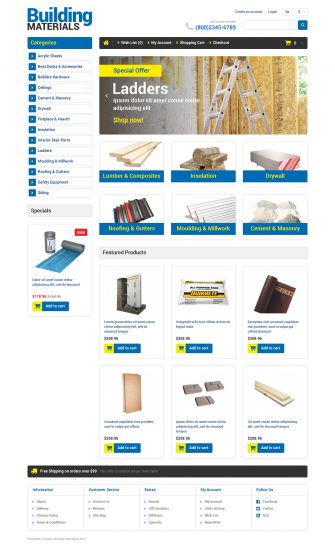 Home Repairs Template Responsive OpenCart Template