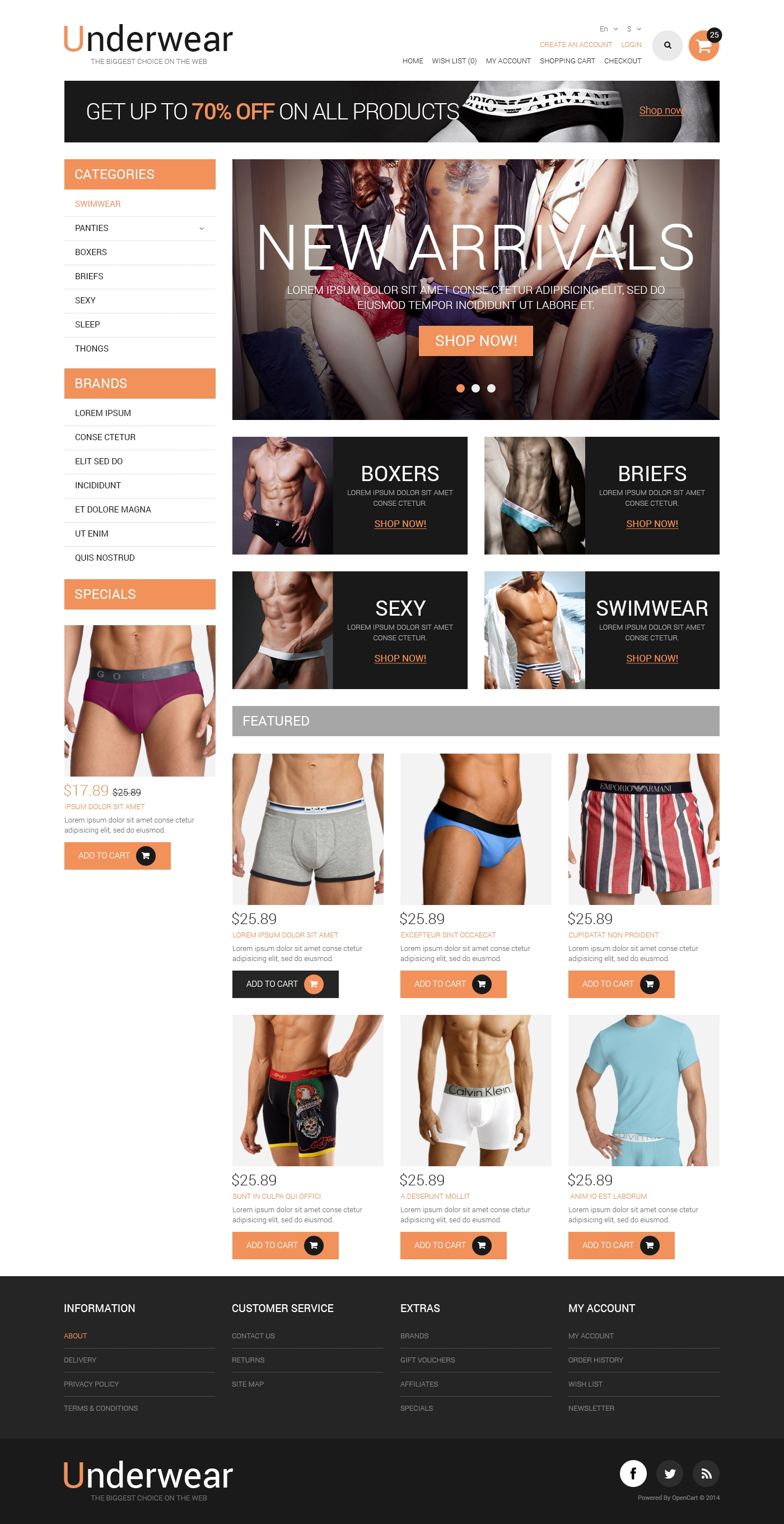 Lingerie Template Responsive OpenCart Template