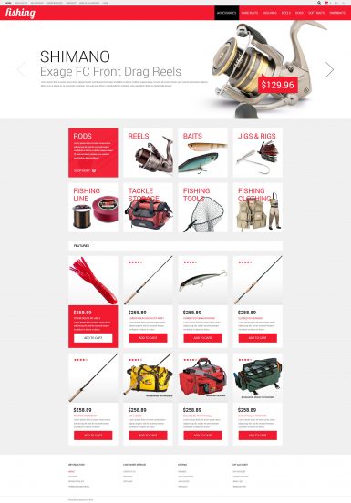 Fishing Shop OpenCart Template