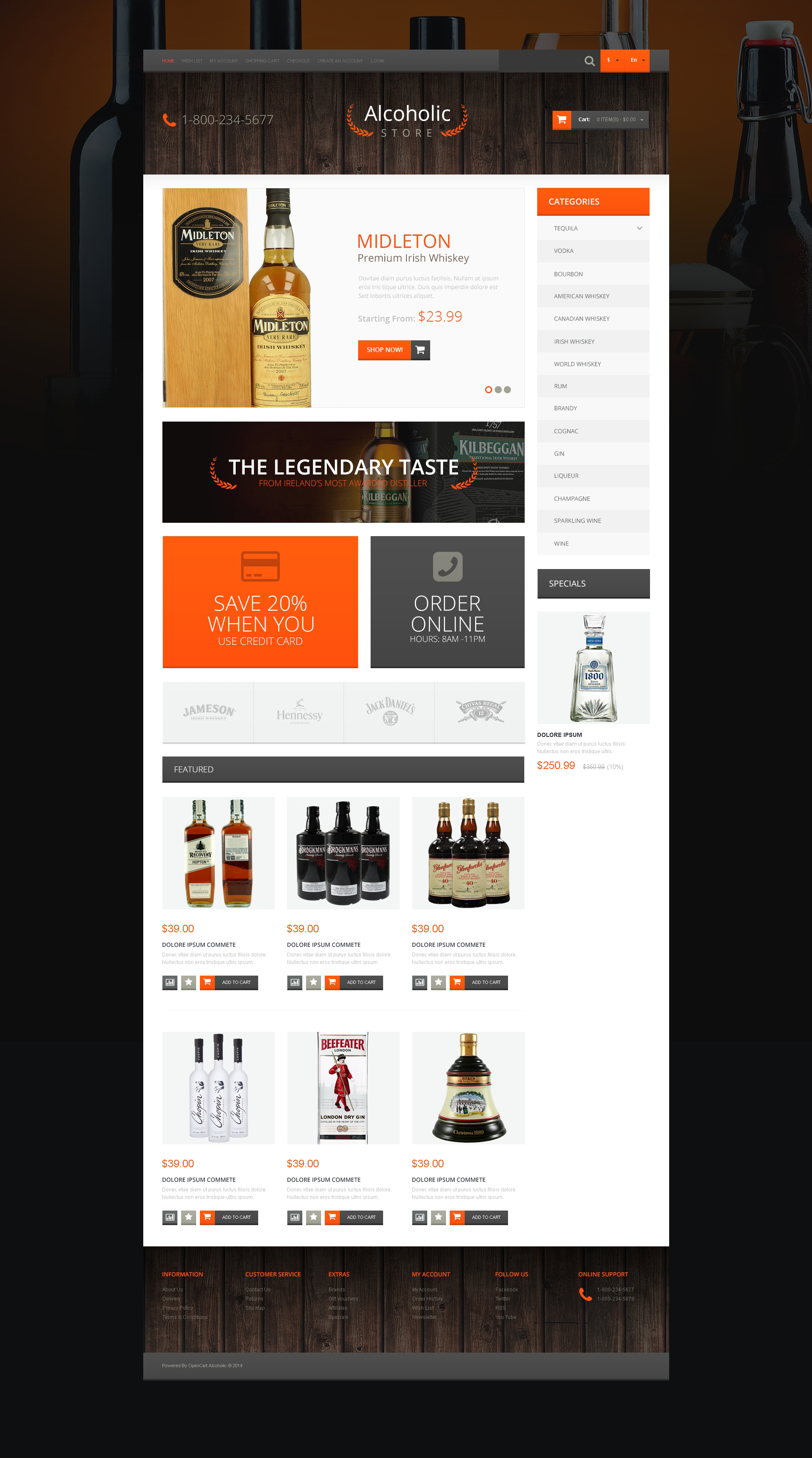 Refined Liquor Shop OpenCart Template