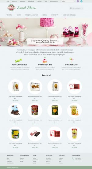 Sweets OpenCart Template