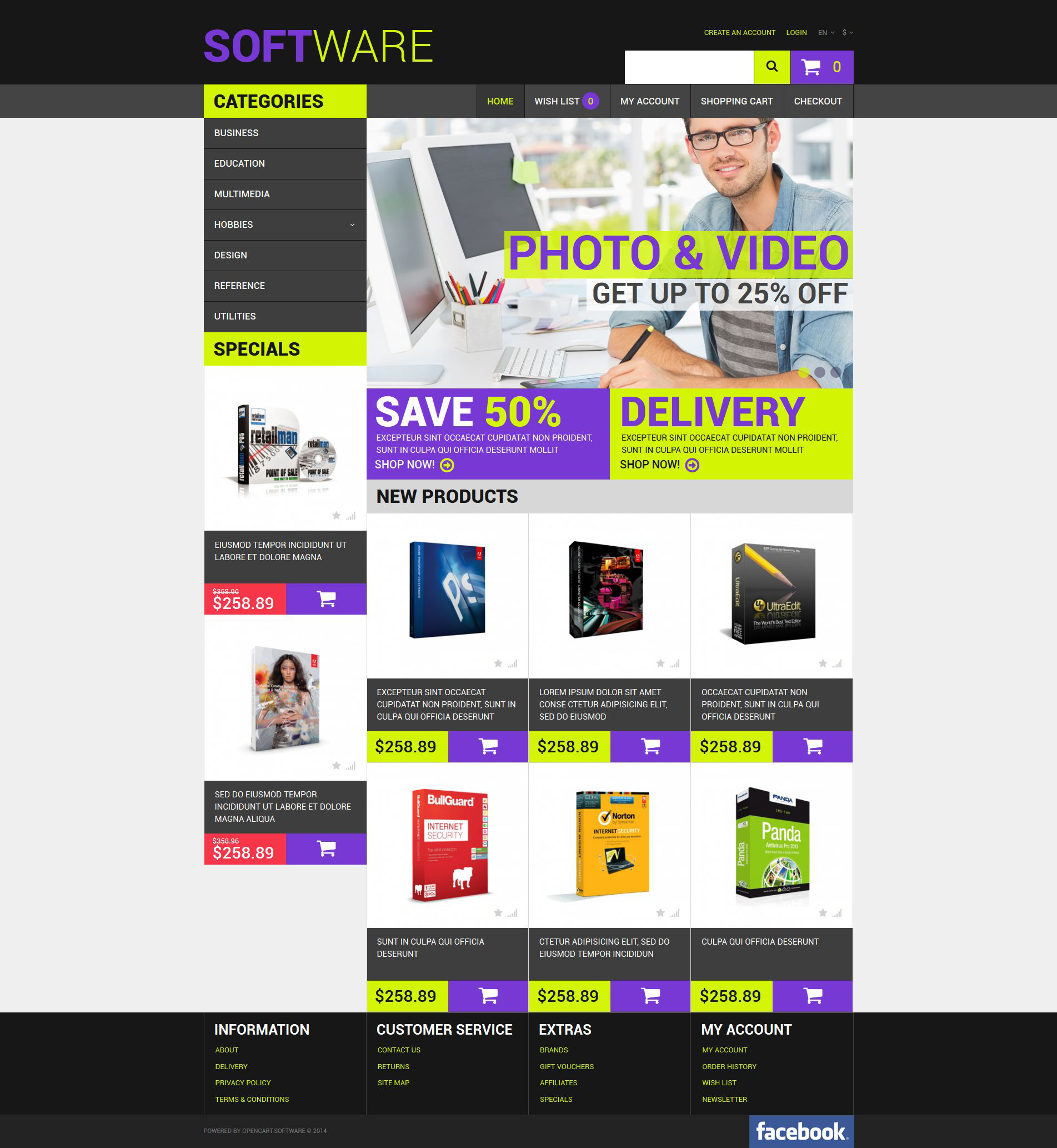 Reliable Software Provider OpenCart Template