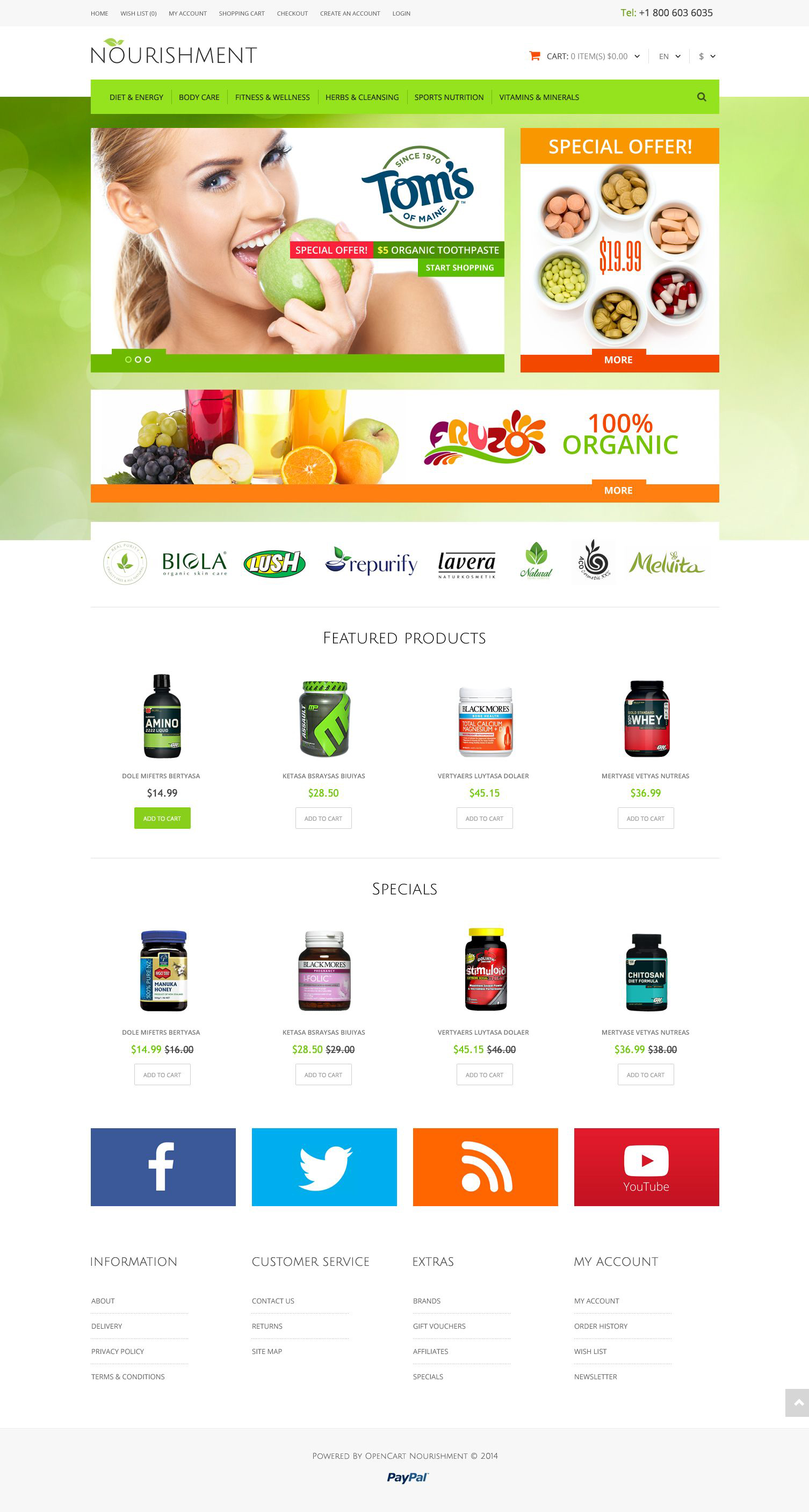 Health  Sport Nutrition OpenCart Template