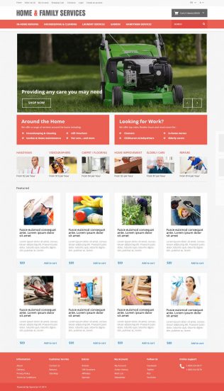 Home  Family Services OpenCart Template