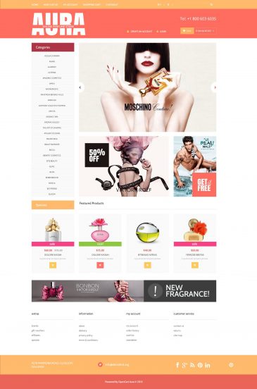 Perfume Store OpenCart Template