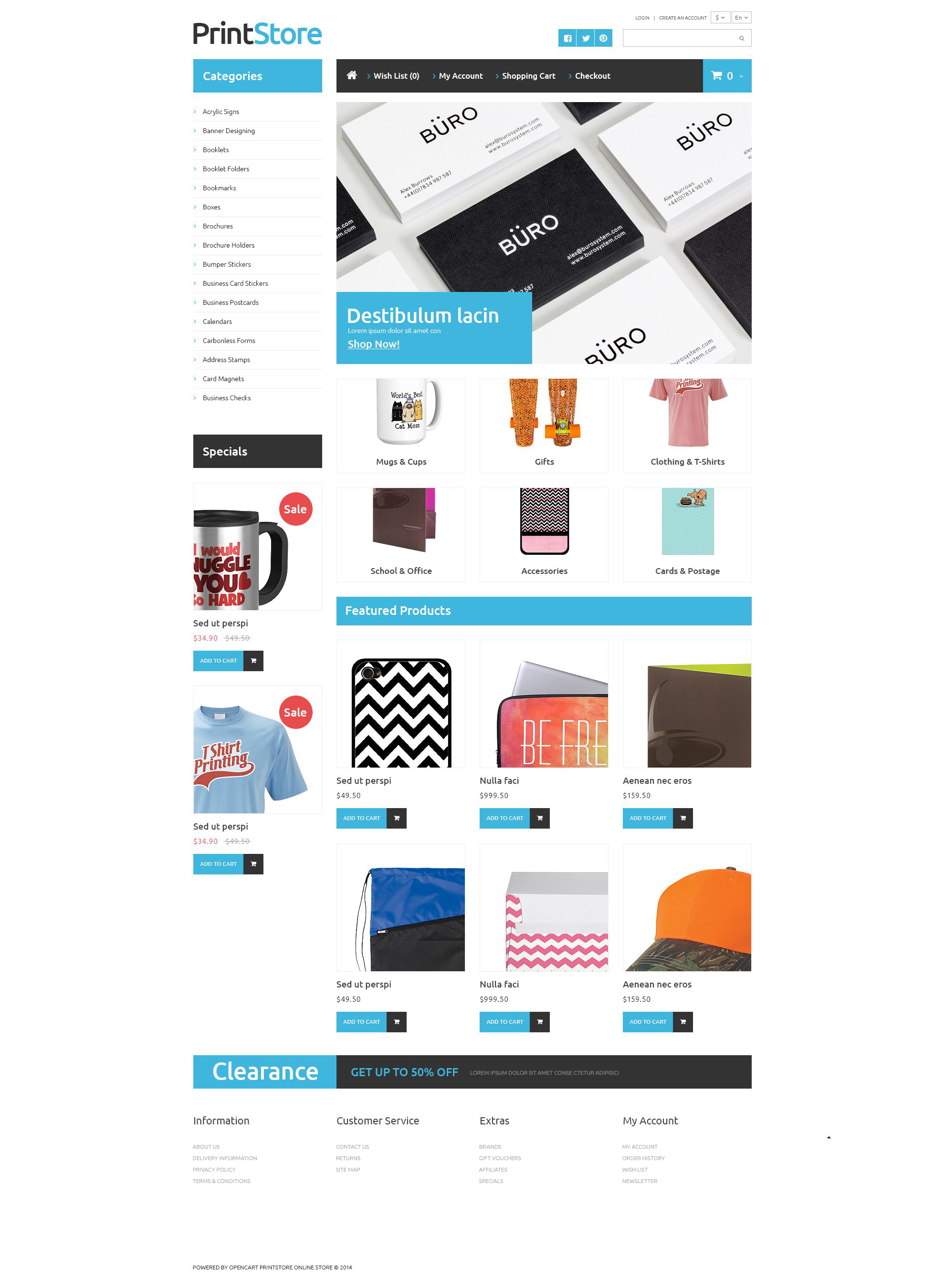 Imprinted Items OpenCart Template