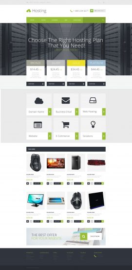 Hosting Provider OpenCart Template