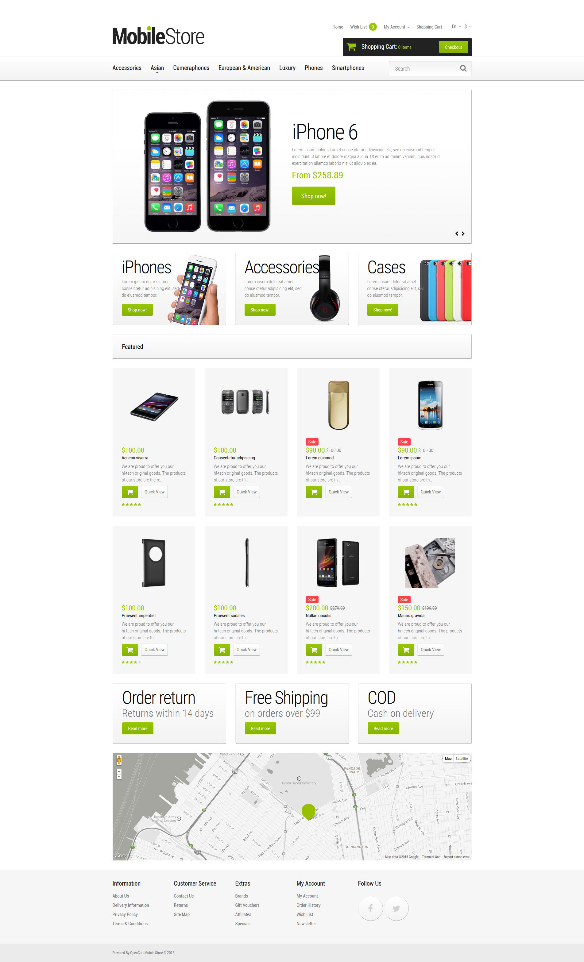 Mobile Phones OpenCart Template