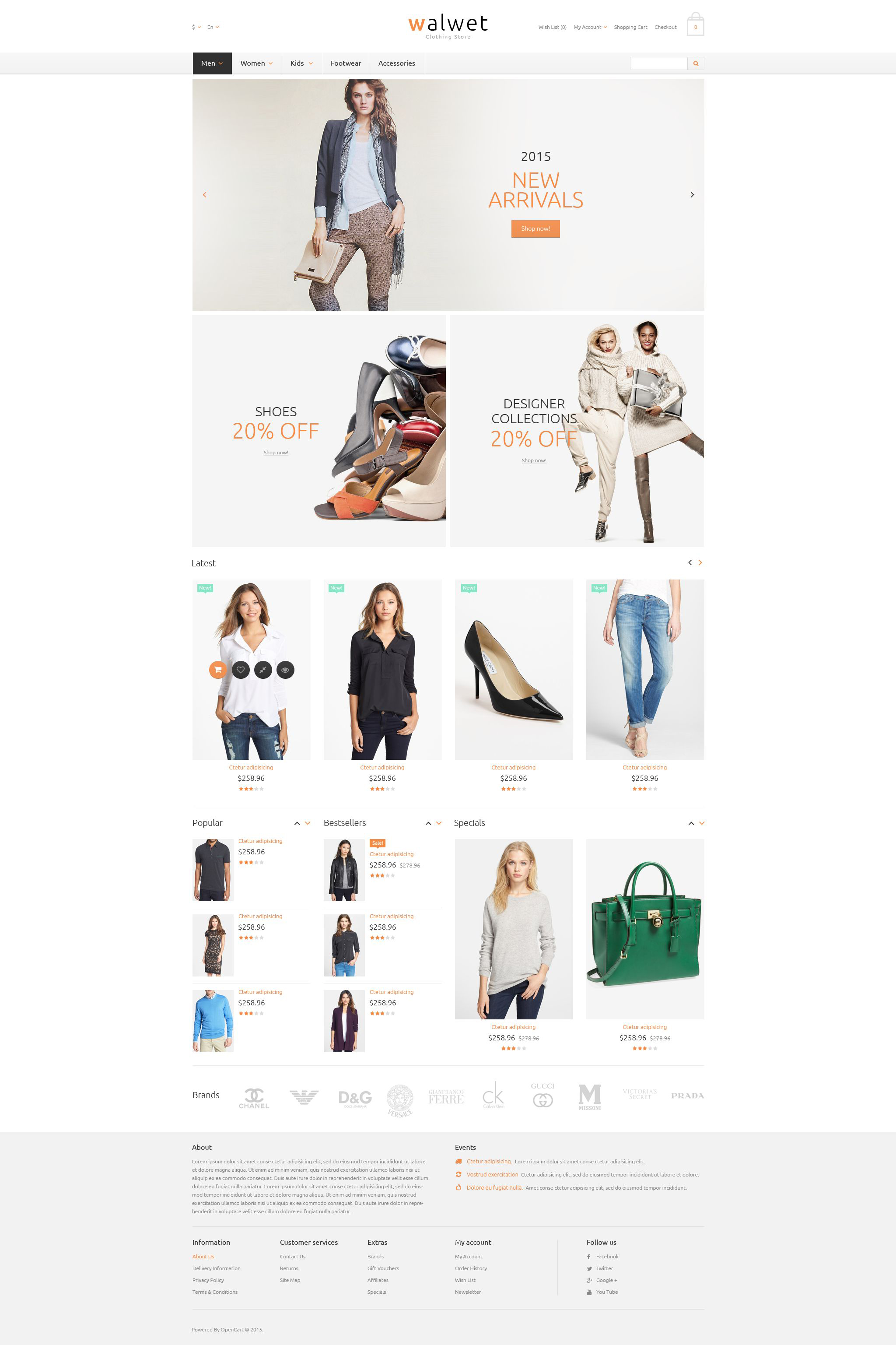 Trendy Clothes Store OpenCart Template