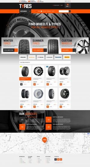 Wheels and Tyres OpenCart Template