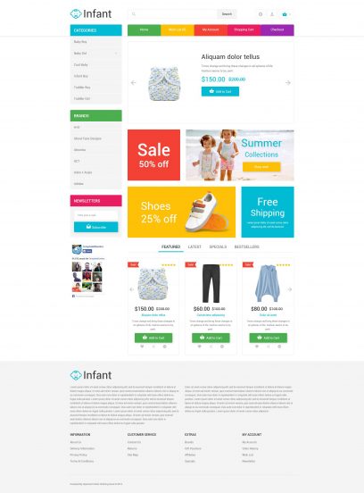 Infant Clothing Store OpenCart Template