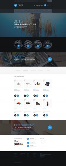 Fishing Equipment Store OpenCart Template